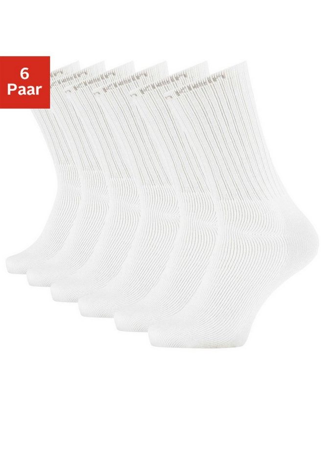 Calvin Klein Tennissocken Crew (6-Paar) mit geripptem Schaft