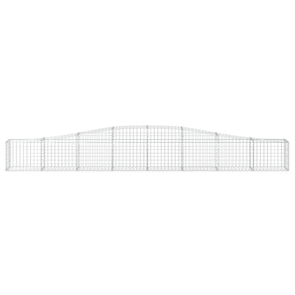 vidaXL Blumentopf Gabionen mit Hochbogen 7 Stk. 400x30x40/60 cm Verzinktes Eisen (7 St)
