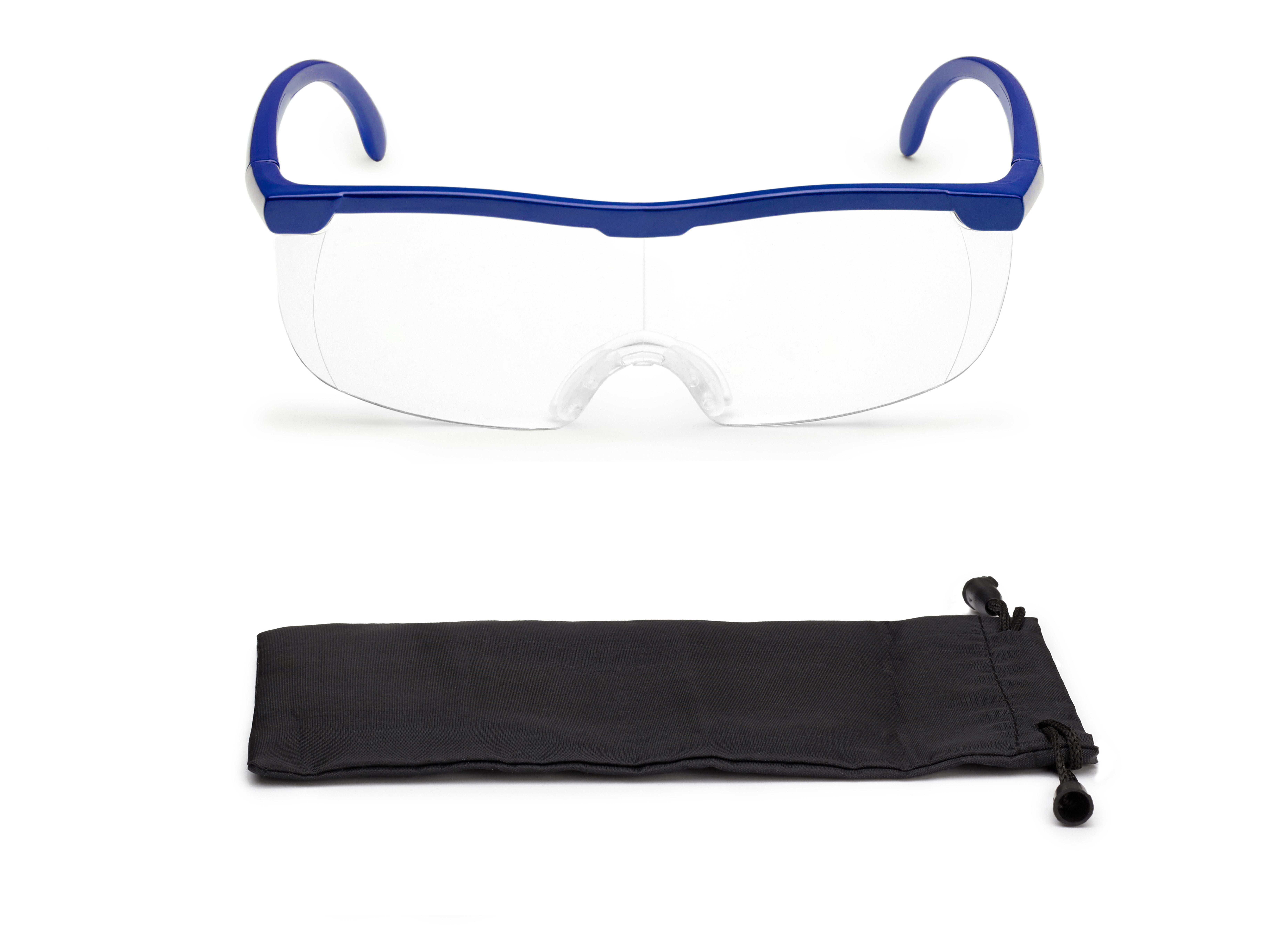 FALINGO Lupenbrille Vergrößerungsbrille Leselupe Lupe auf der Nase Vergrößerung auf 200%, Geeignet für Brillenträger, Beide Hände frei