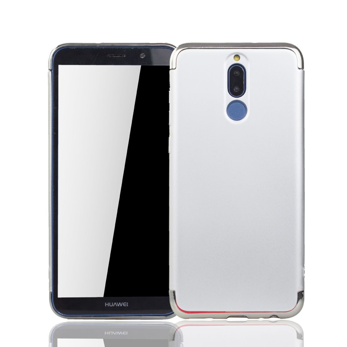 König Design Handyhülle Huawei Mate 10 Lite, Huawei Mate 10 Lite Handyhülle Backcover Silber
