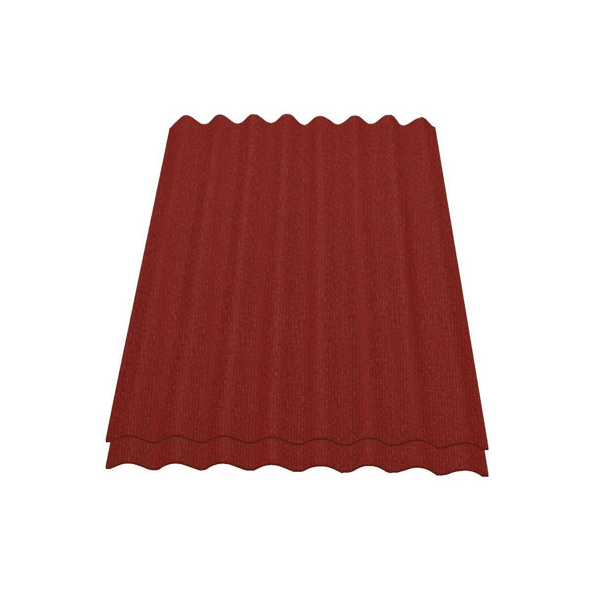 Dachpappe 2er Pack Dachplatte Easyline® Wellplatte Gartenhaus, Farbe: rot