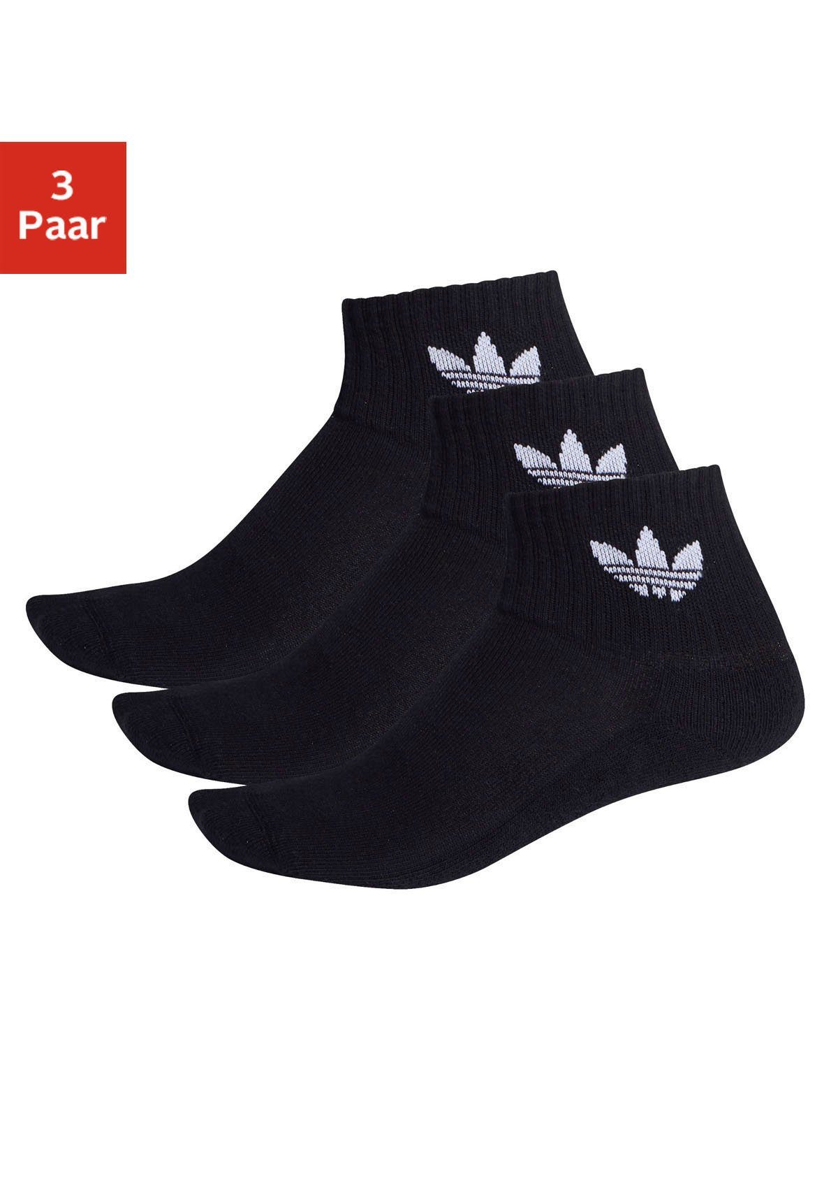 adidas Originals Sportsocken MIDCUT CREW SOCKEN, 3 PAAR, Drei Paar bequeme,  wadenlange Socken.