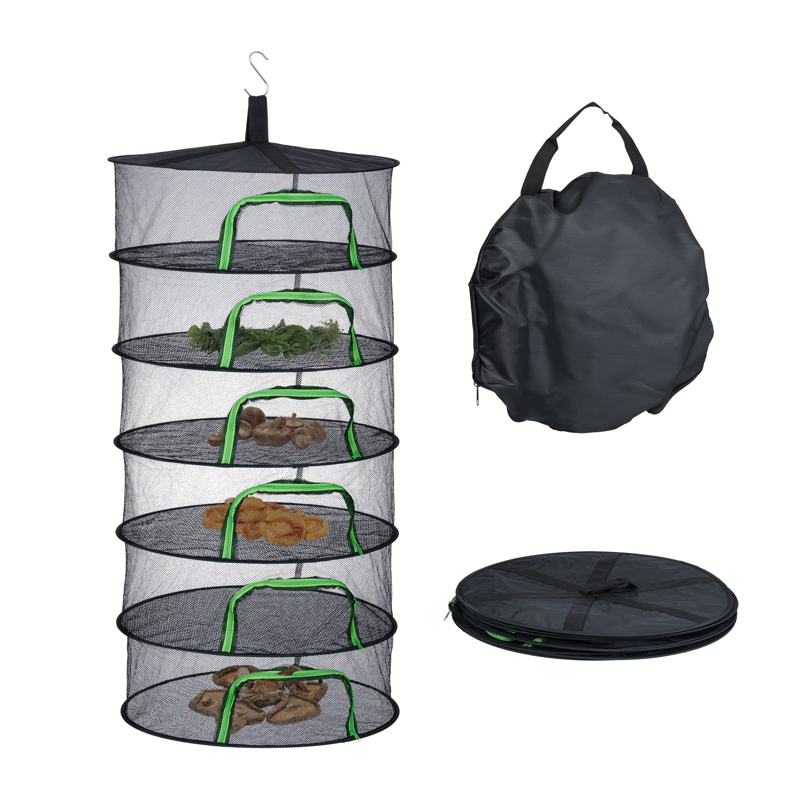 relaxdays Gewächshaus Faltbares Trockennetz 6-lagig günstig online kaufen