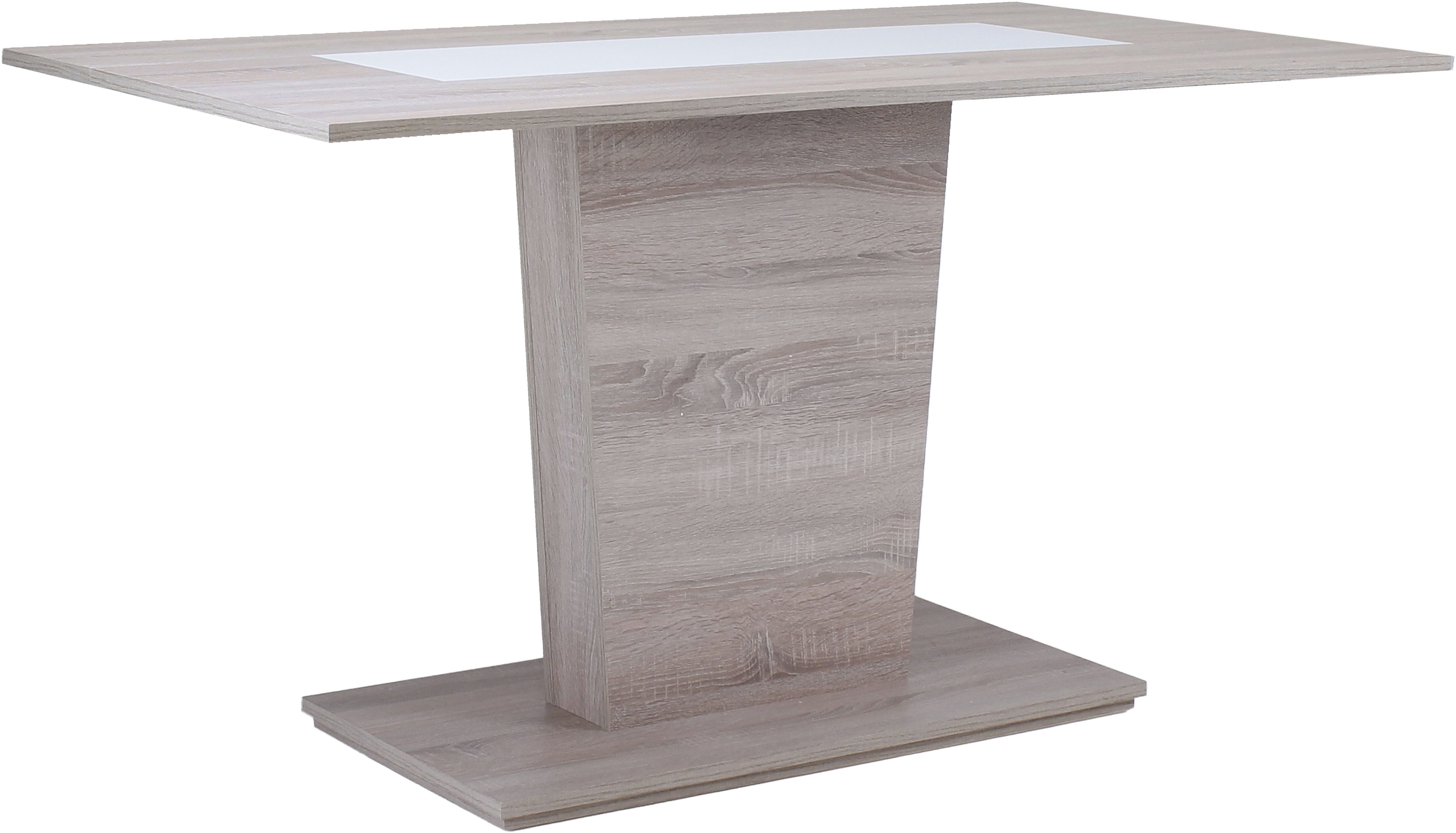 byLIVING Esstisch VIENNA, Sonoma Eiche (Eiche-Optik), bis 100 kg, Säule (V-förmig), 6 Sitzplätze