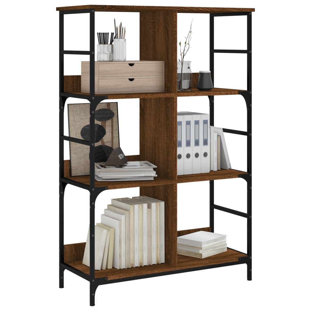 vidaXL Bücherregal Bücherregal Braun Eichen-Optik 78,5x33x117,5 günstig online kaufen
