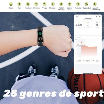 findtime Smartwatch (1,01 Zoll, Android, iOS), mit Sportmonitor, Ganztägiger Schlaf, Fitness-Uhr, IP67 Wasserdicht