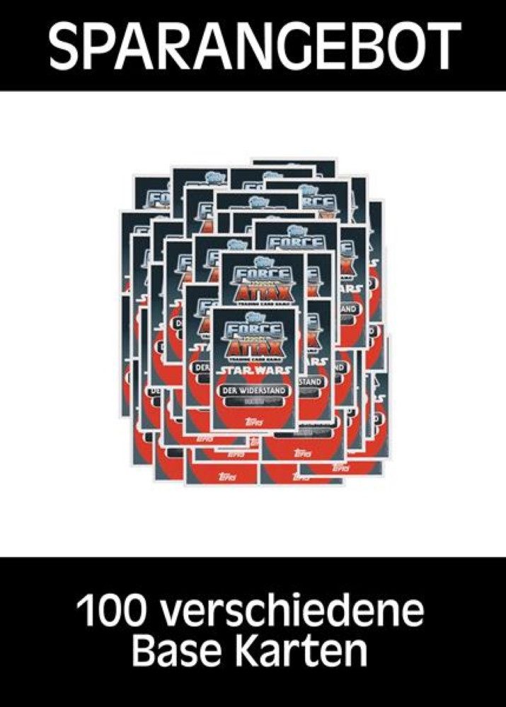 Star Wars Sammelkarte 100 verschiedene Base Karten Star Wars Force Attax Movie 4