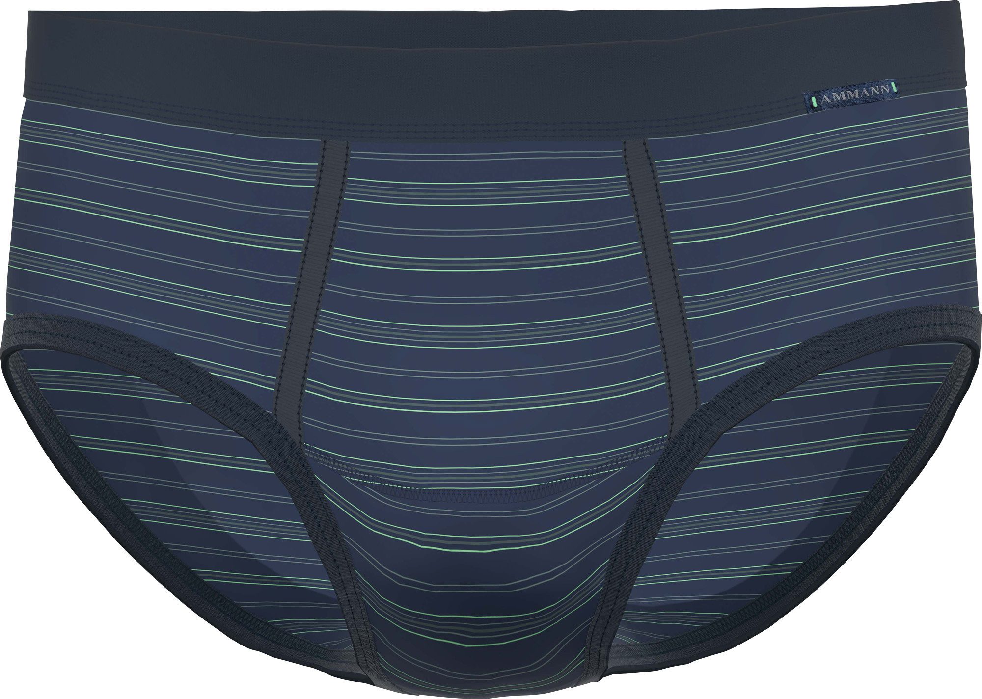 Ammann Slip Bio Herren-Slip Feinripp Streifen: gestrickter Ringel