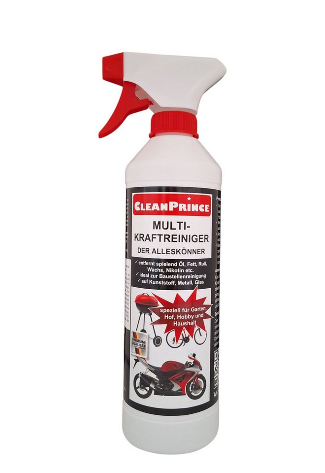 Thumbnail - CleanPrince Multi - Kraft - Reiniger, Motorrad Werkstatt Fahrrad Haushalt Zweiradreiniger (löst Fett, Öl, Ruß, Harz, Nik...