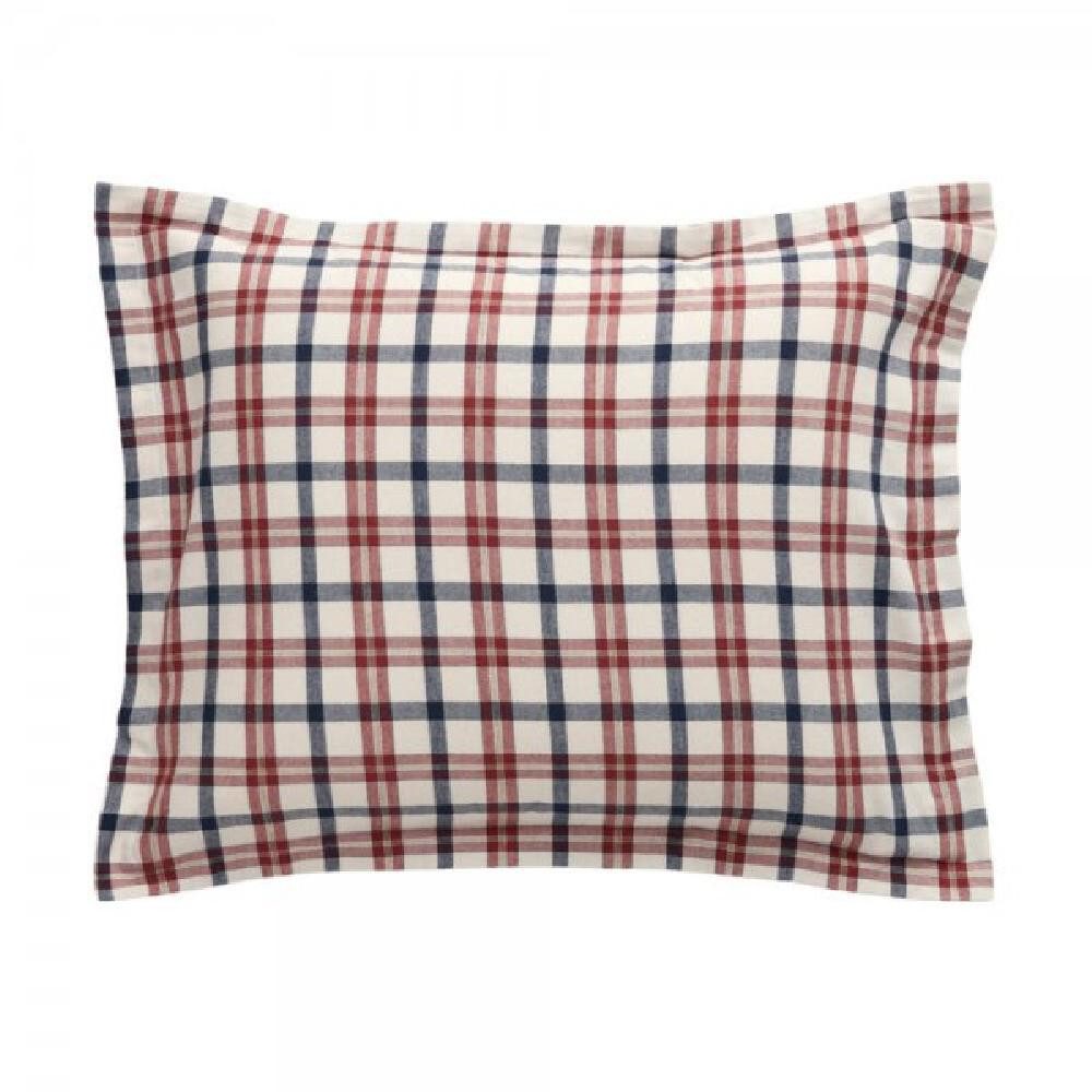 Gant Kissenhülle Gant Home Kopfkissenbezug mit Reißverschluss Flannel Plumped Red (40x8