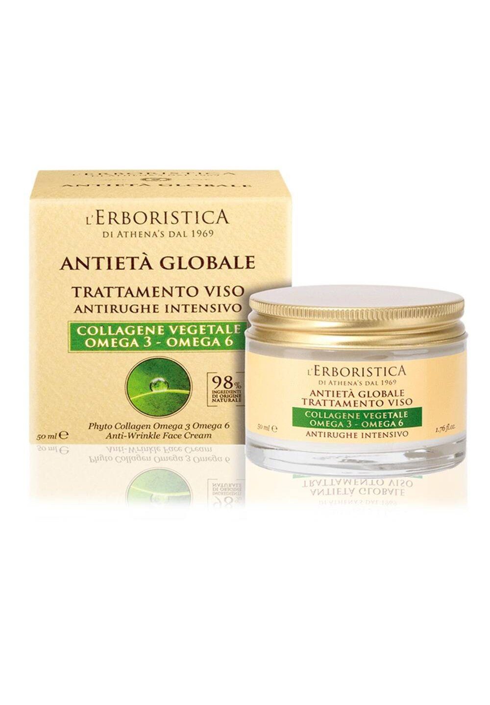 L'Erboristica Tagescreme Anti Aging Gesichtscreme 50 ml, 1-tlg., Anti-Aging Kräuter Gesichtscreme Omega 3-Omega 6
