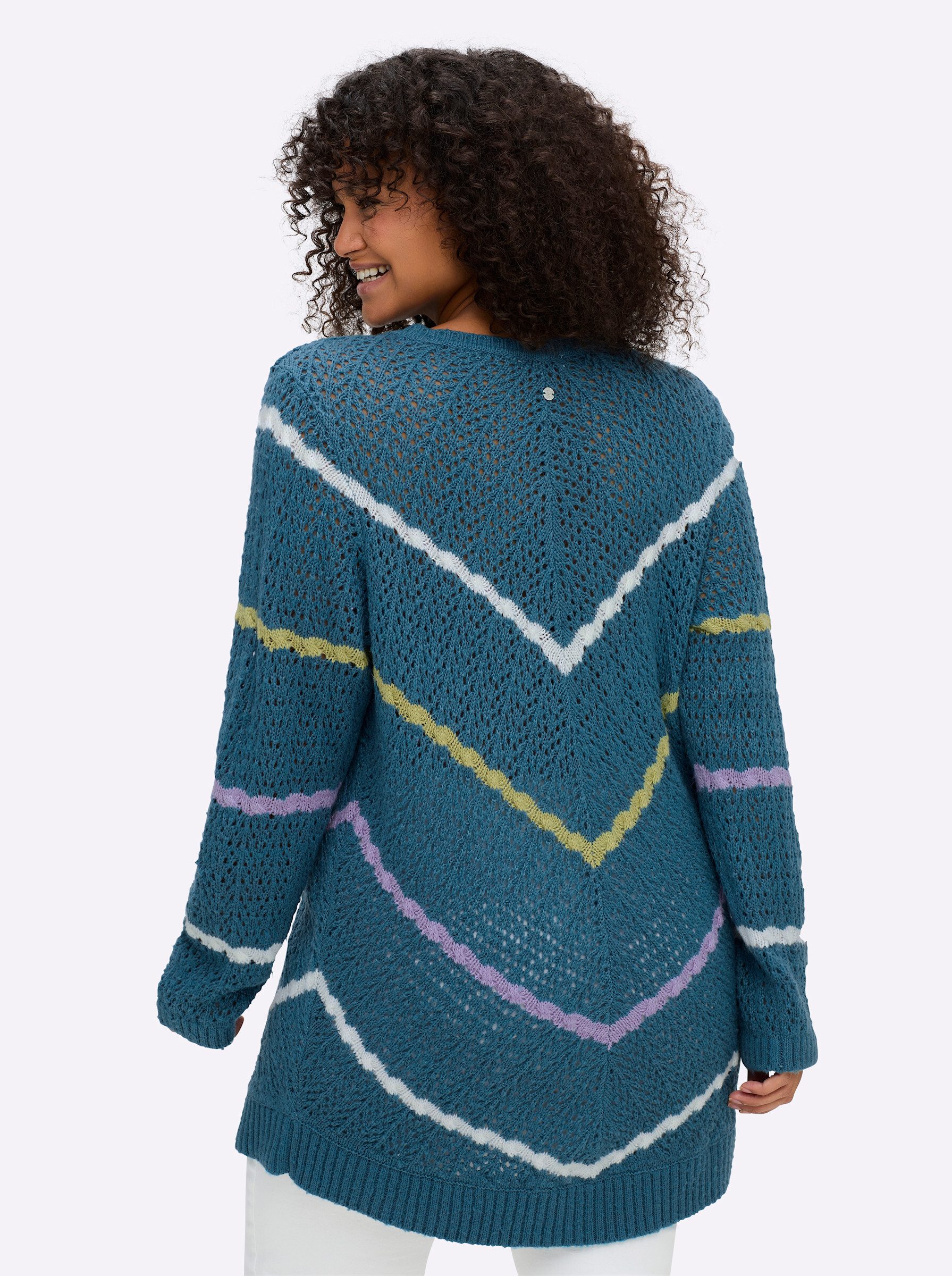 Sheego Strickpullover Ajourpullover günstig online kaufen