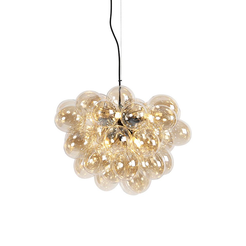 Qazqa Pendelleuchte Uvas, ohne Leuchtmittel, Warmweiß, QAZQA Hängeleuchte, g9, Gold, Glas, Art Deco