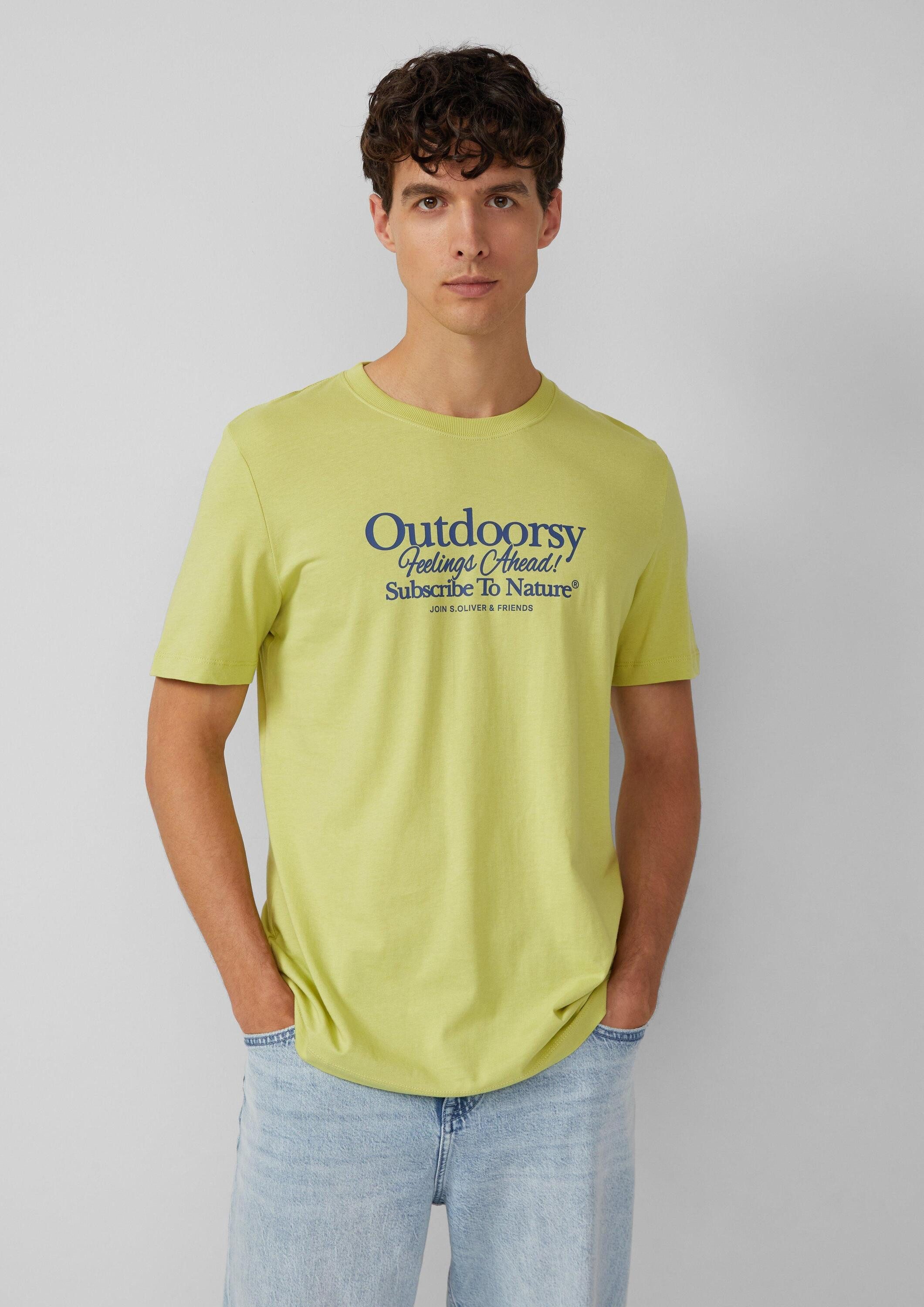 s.Oliver Kurzarmshirt T-Shirt Baumwoll-T-Shirt mit Frontprint günstig online kaufen