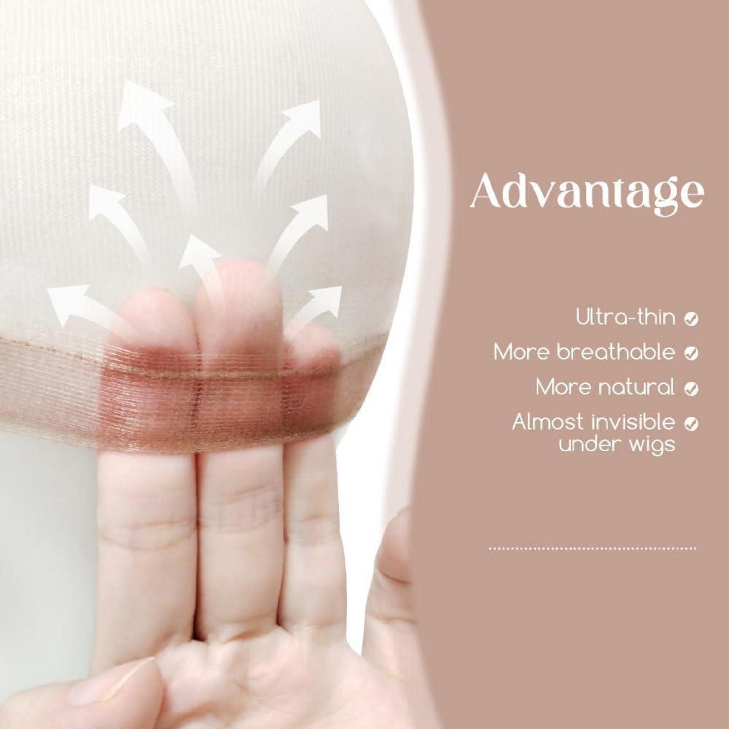 LuxusKollektion Haarnetz Transparente Perückenkappen für Damen, Haarnetz, HD Wig Caps, 12