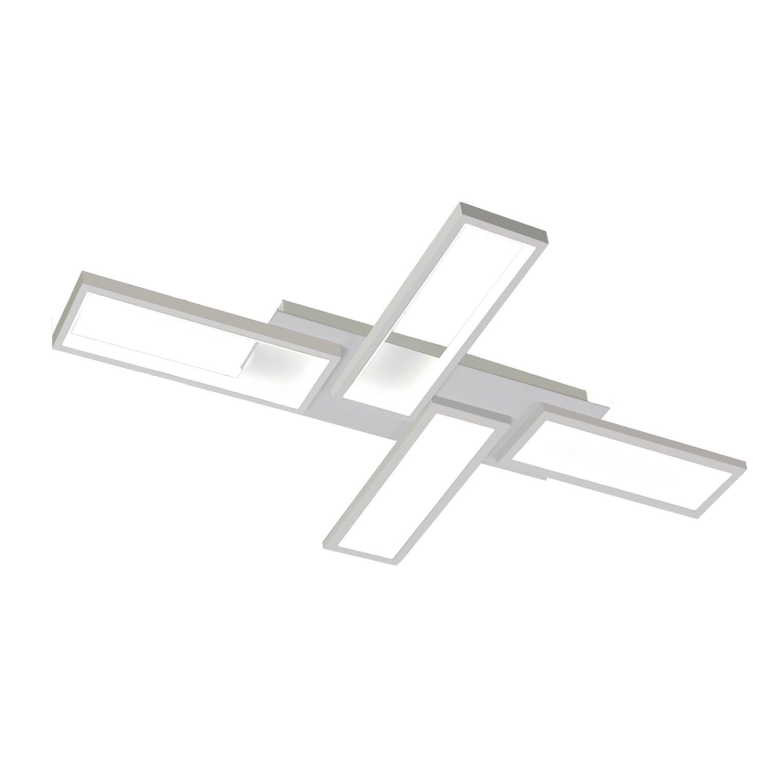 ZMH Deckenleuchten LED Wohnzimmerlampe Weiß Deckenlampe Dimmbar 58W, LED fest integriert