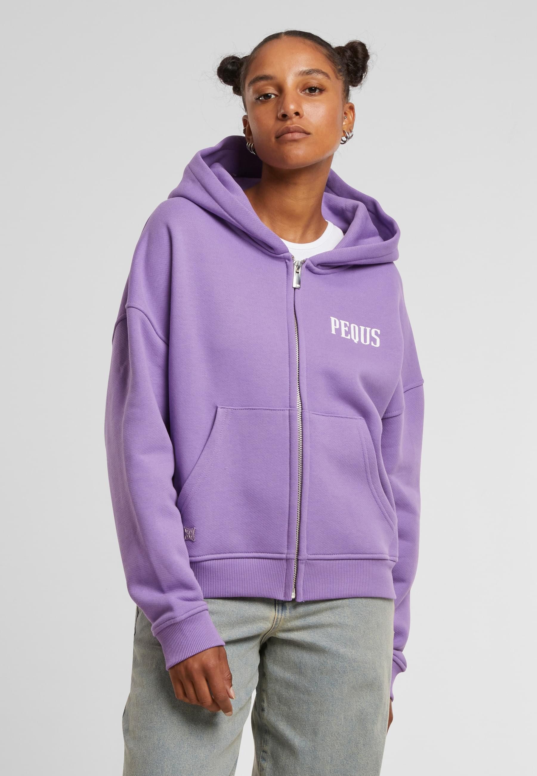 PEQUS Sweatjacke PEQUS PEQUS Back Logo Zip-Hoodie