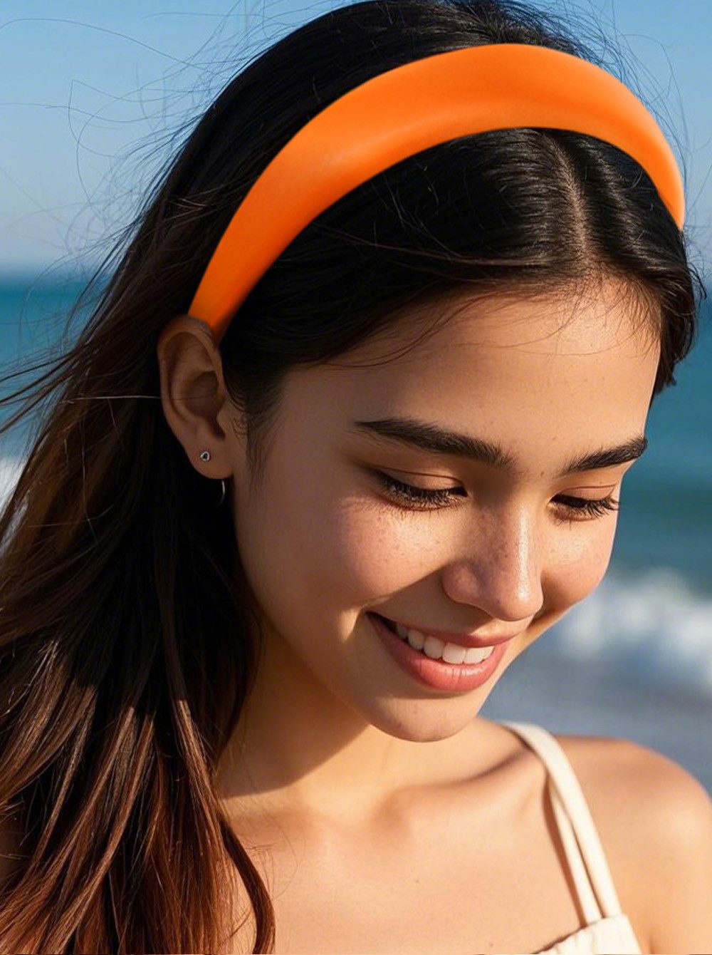 axy Haarreif Haarreif aus gepolstertem Seidenstoff in eleganten festlichen Farben, Vintage Damen Haarreifen Karneval Fasching Oktoberfest Brautjungfer