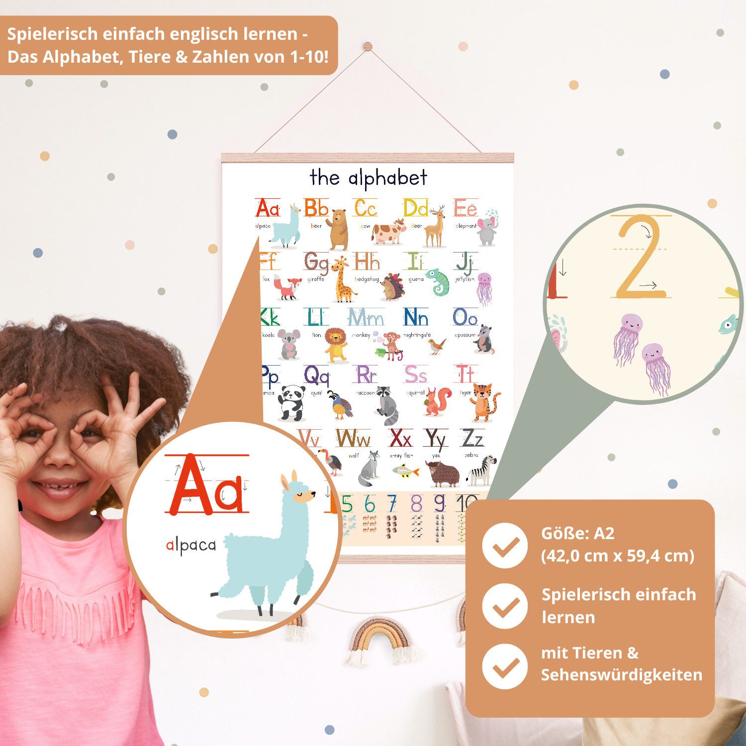 MeinBaby123® Poster Grundschrift Lernposter, ABC Alphabet günstig online kaufen