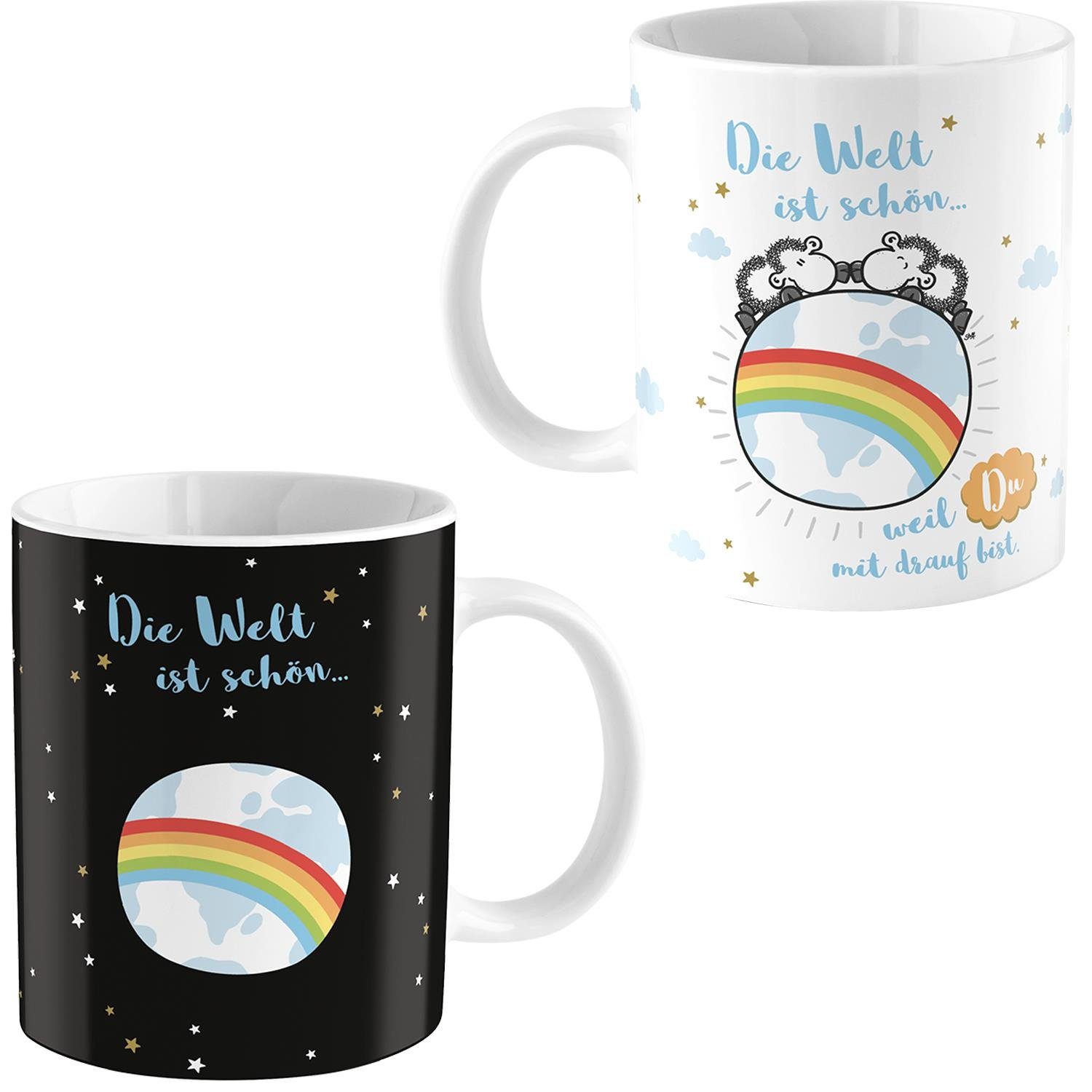 Sheepworld Tasse Farbwechseltasse Kaffe-Tee-Tasse Kaffeebecher 35cl Sheepworld Welt, Material: Porzellan