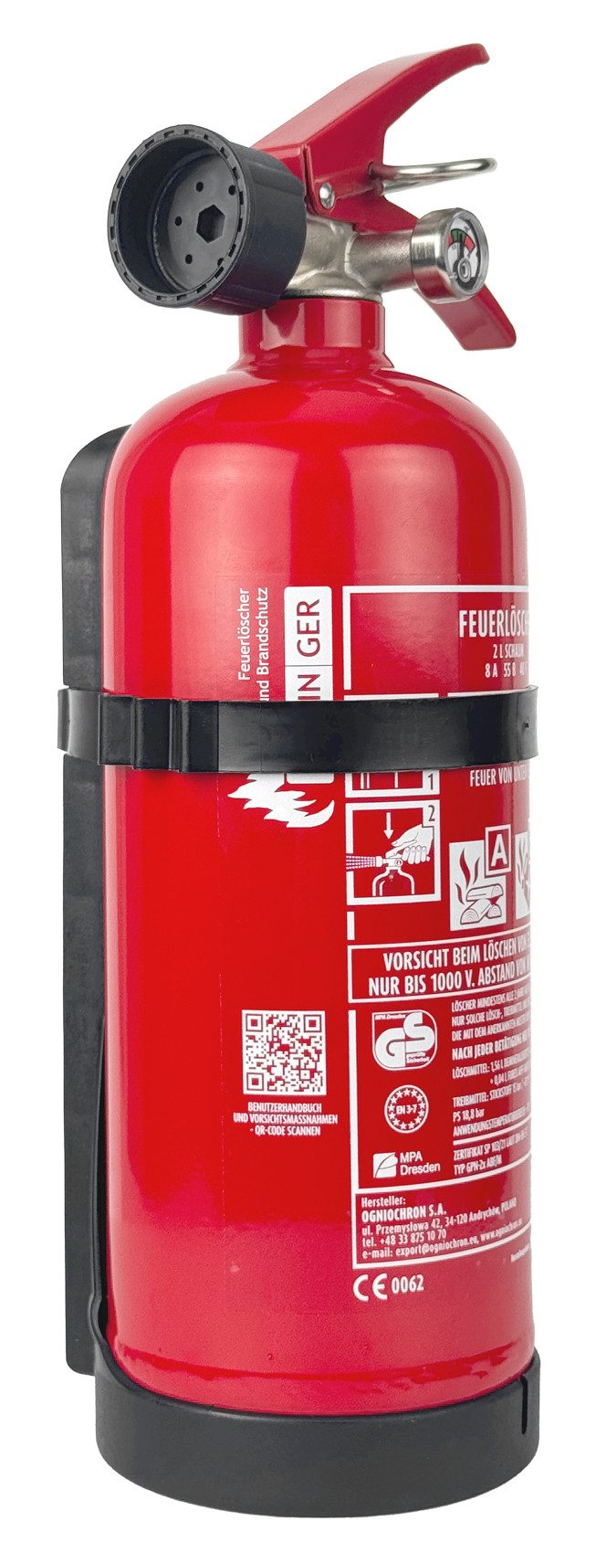 EXDINGER Schaum-Feuerlöscher Schaum-Feuerlöscher GPN-2X-ABF Öl-/Fettbrände, 2l Fettbrandlöscher, Dauerdruck, ABF-Schaum, (2-St) Dauerdrucklöscher