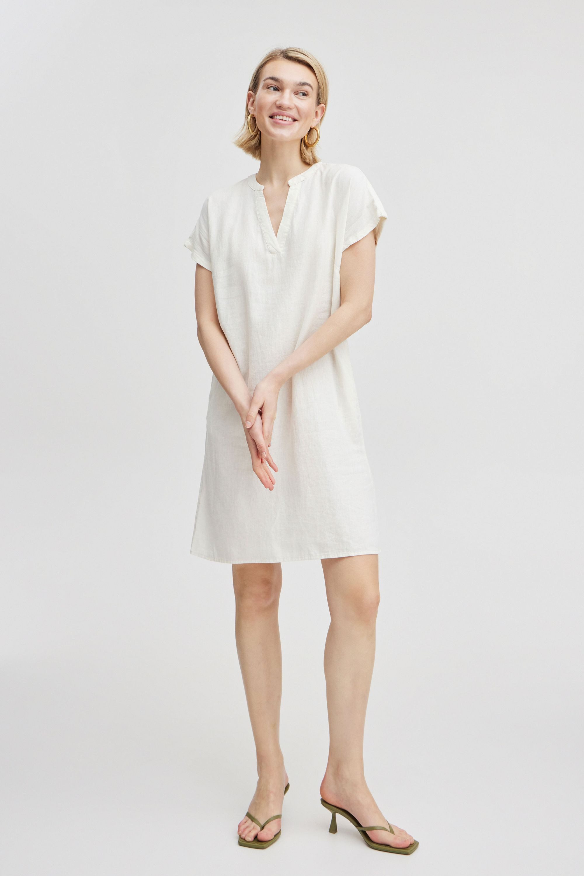 b.young Sommerkleid BYFALAKKA Kleid aus Leinenmix günstig online kaufen