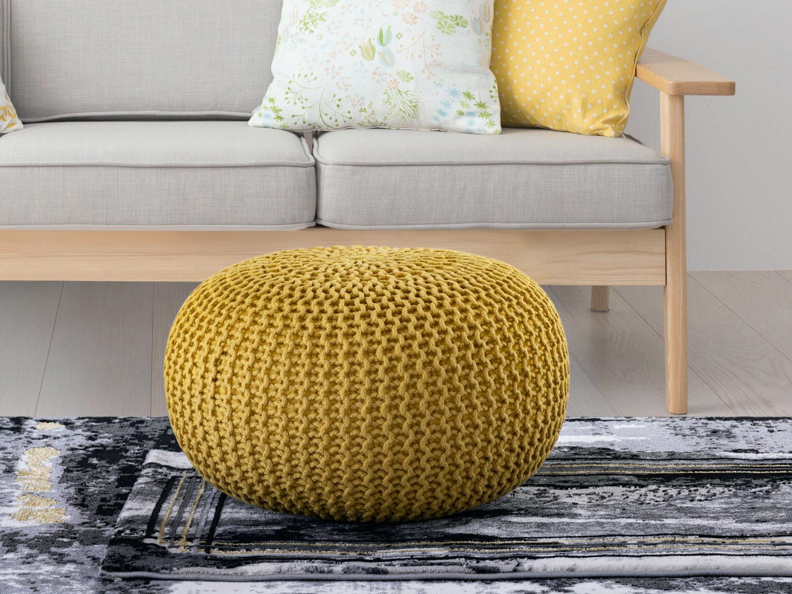 Amagohome Gartenlounge-Hocker PREMIUM Sitzhocker Pouf ø günstig online kaufen