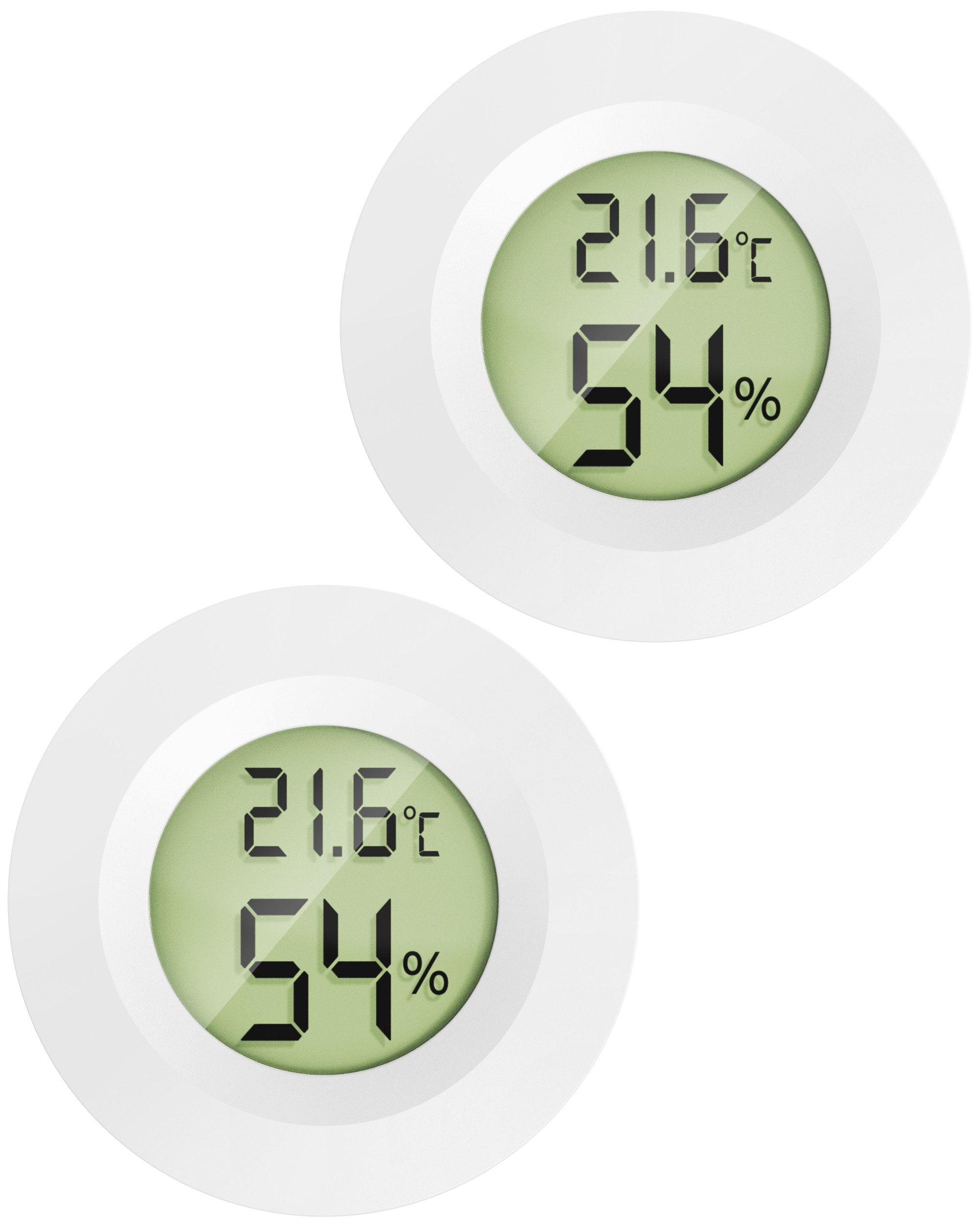 MAVORI Raumthermometer digitaler Hygrometer mit Thermometer für innen, 3er & 6er Set, 2-tlg., Temperatur & Luftfeuchtigkeit mit sehr präzisen Messwerten