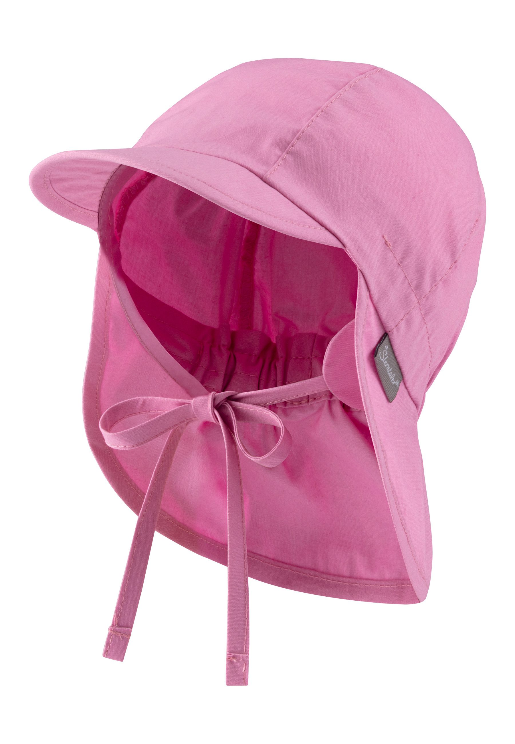 Sterntaler® Schirmmütze UV-Schutz 50+ Schirmmütze mit Nackenschutz uni (1-St) Mütze mit Nackenschutz aus UV-Popeline unifarben