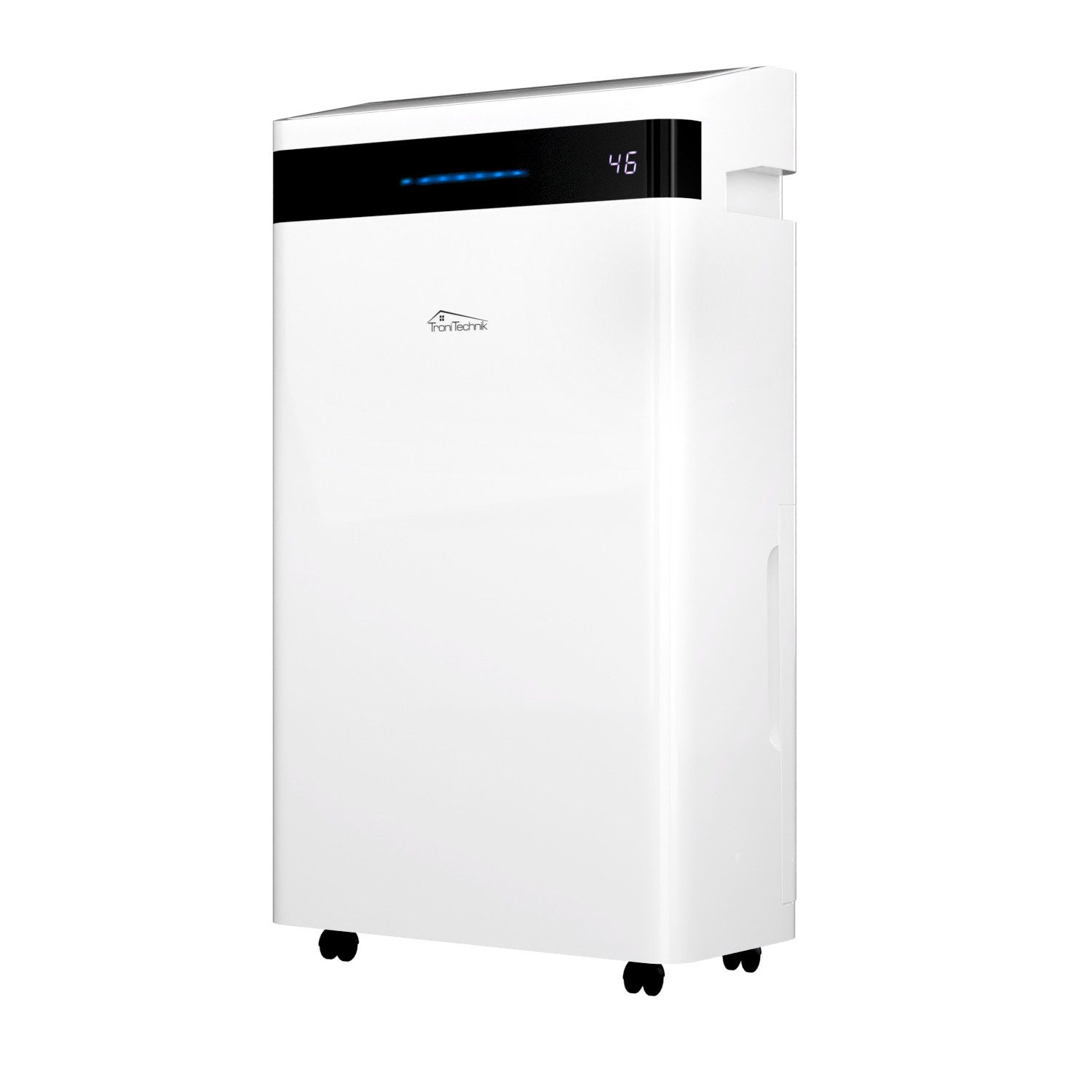 TroniTechnik Luftentfeuchter Luftentfeuchter EF-04 mit Display, 20 l/ 24 h, leise, Abtauautomatik, 5,5 Liter Tank mit Schlauchanschluss, versch. Modi