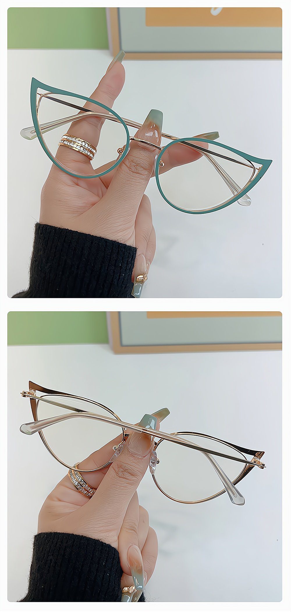PACIEA Brille Anti blaue Lichtbrille grün Spielbrille Bürobrille