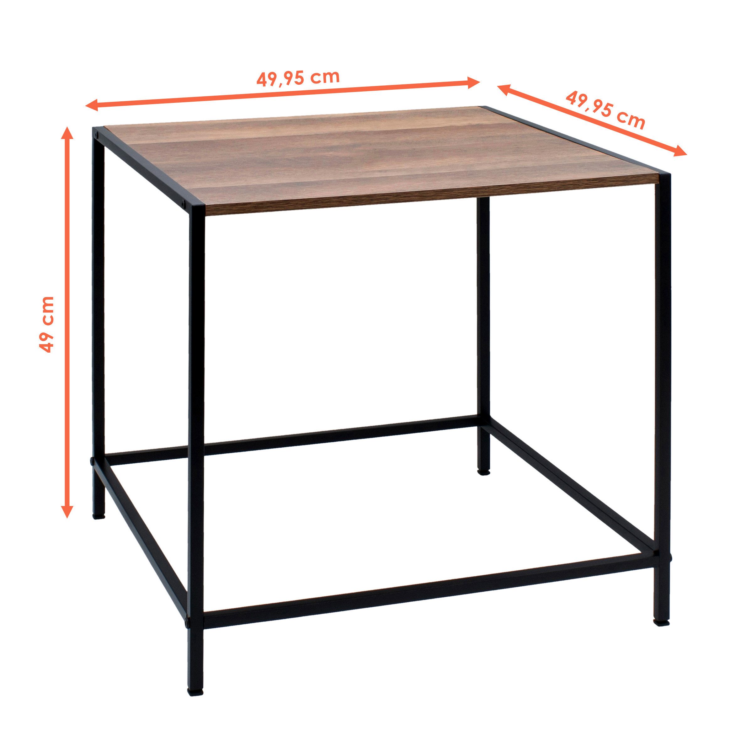Spetebo Beistelltisch Holz Beistelltisch mit Metall günstig online kaufen