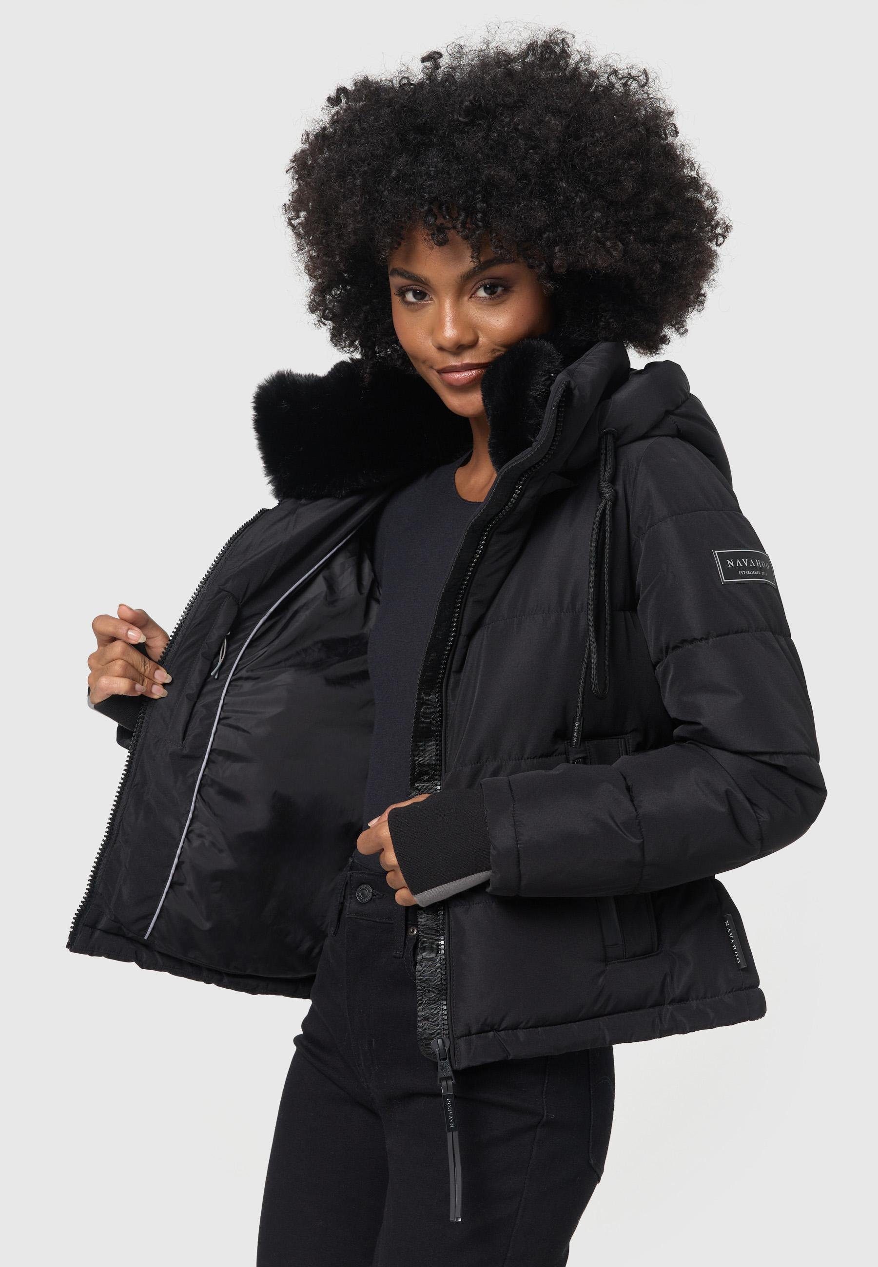 Navahoo Steppjacke Mit Liebe XIV Warme gesteppte Damen Winterjacke mit kuscheligem Kragen – Bild 5 von 5