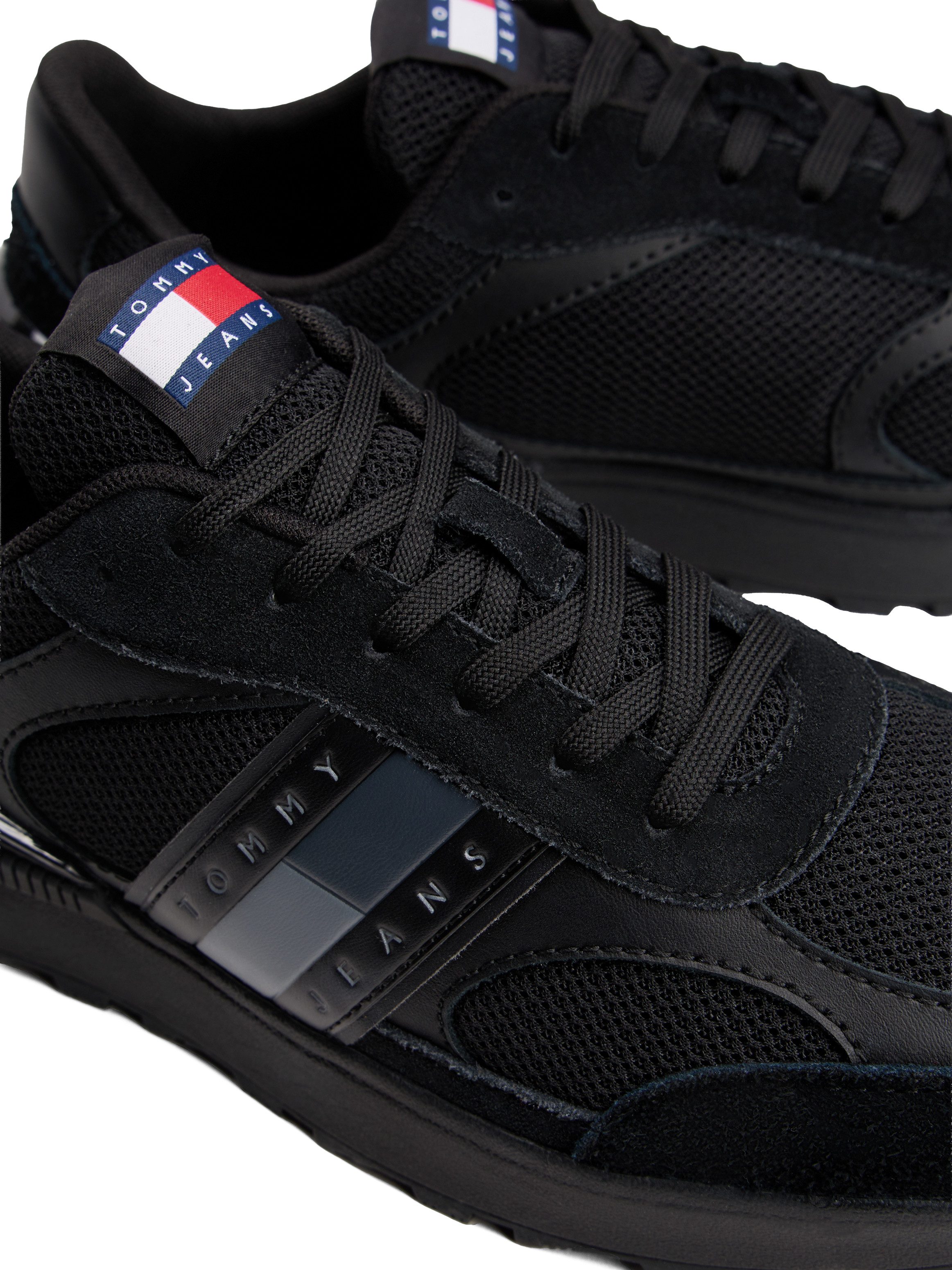 Tommy Jeans TJM TECHNICAL RUNNER ESS Sneaker, Freizeitschuh, Halbschuh, Schnürschuh mit gepolstertem Schaftrand