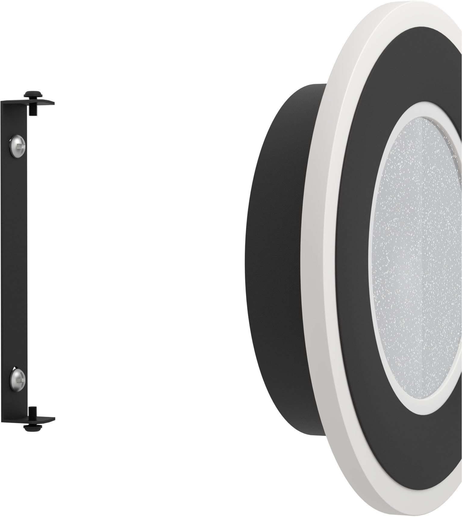 EGLO Wandleuchte MACCHIONI Wandlampe - Stahl, Kunststoff - LED - 12W - IP20, LED fest integriert, Neutralweiß, Wandstrahler, Wandspot, Wohnzimmer, Flur, Ø20 x AL4,5 cm