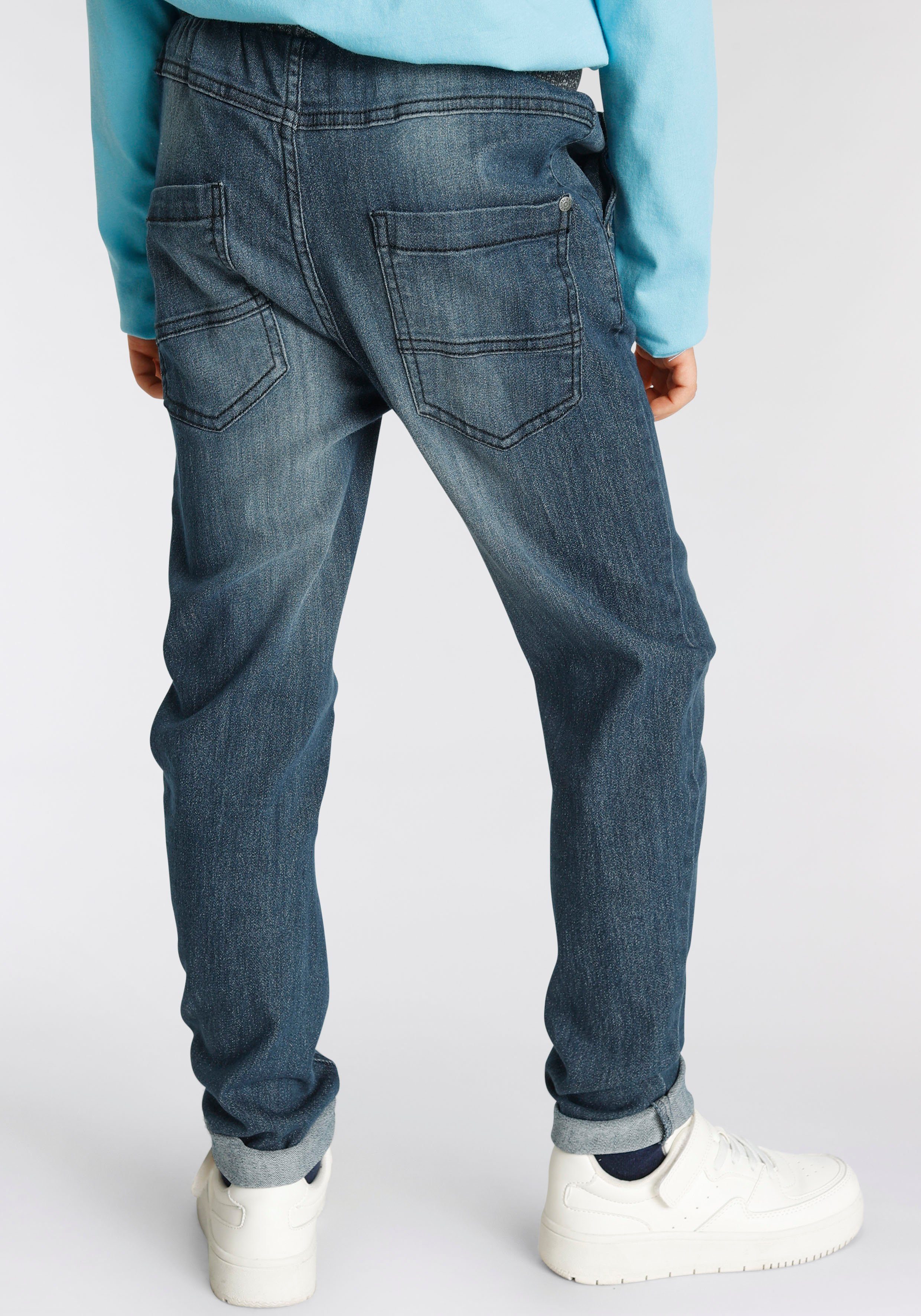 tollem Beinverlauf mit Rippenbund Arizona schmalem mit Stretch-Jeans