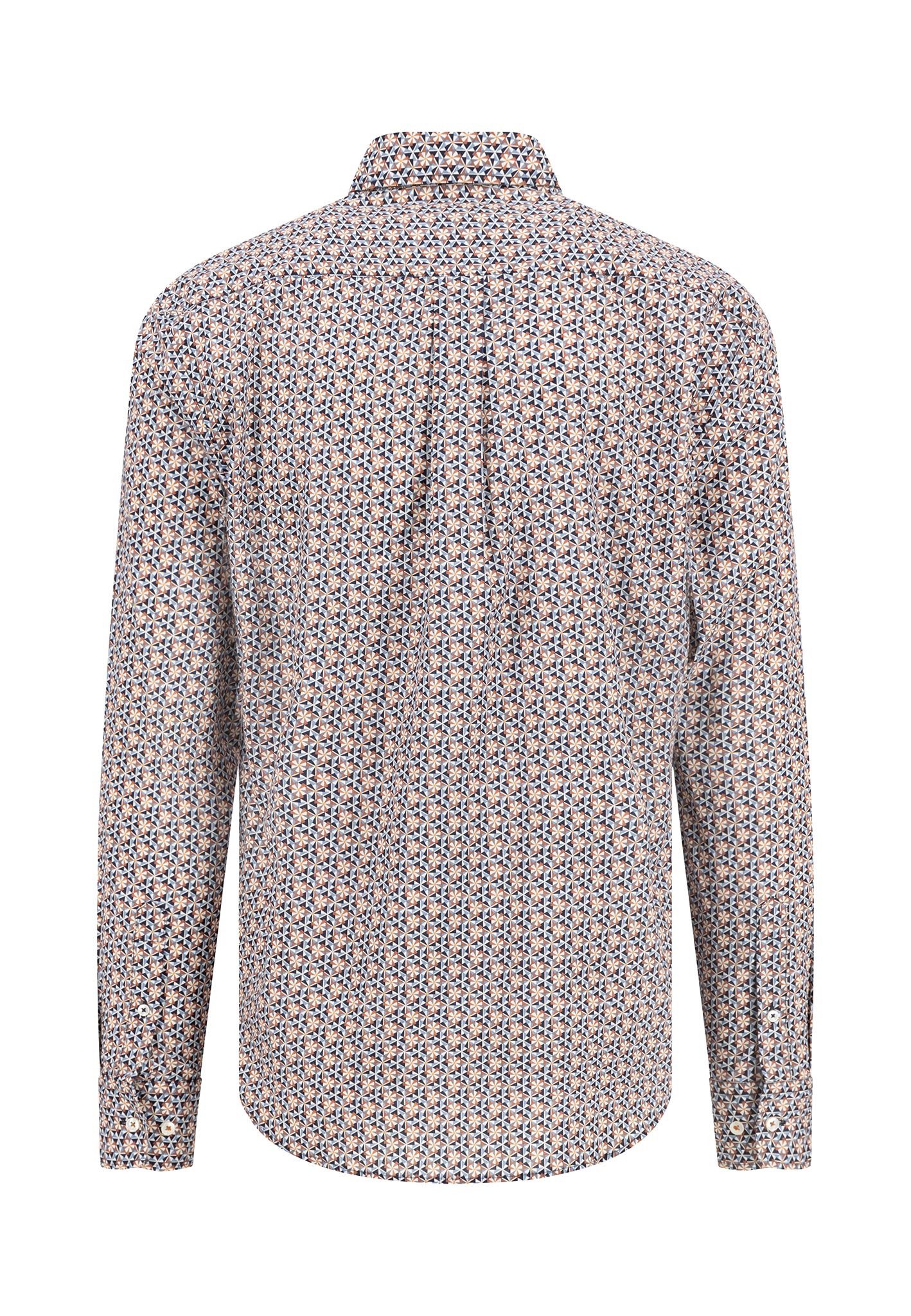 FYNCH-HATTON Langarmhemd mit Logostickerei und All-Over Print günstig online kaufen