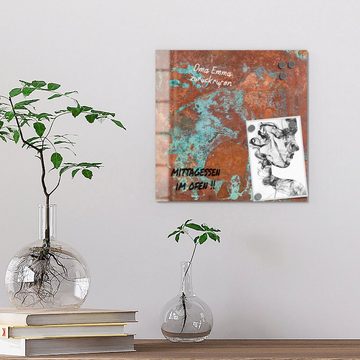DEQORI Magnettafel 'Rostige Kupferplatte', Whiteboard Pinnwand beschreibbar
