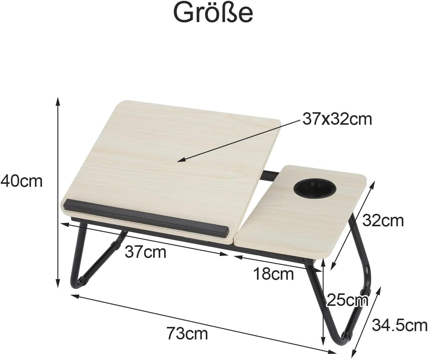 Youyijia Computertisch Faltbare Laptoptisch 55x32x25cm Notebooktisch Betttisch Klappbar