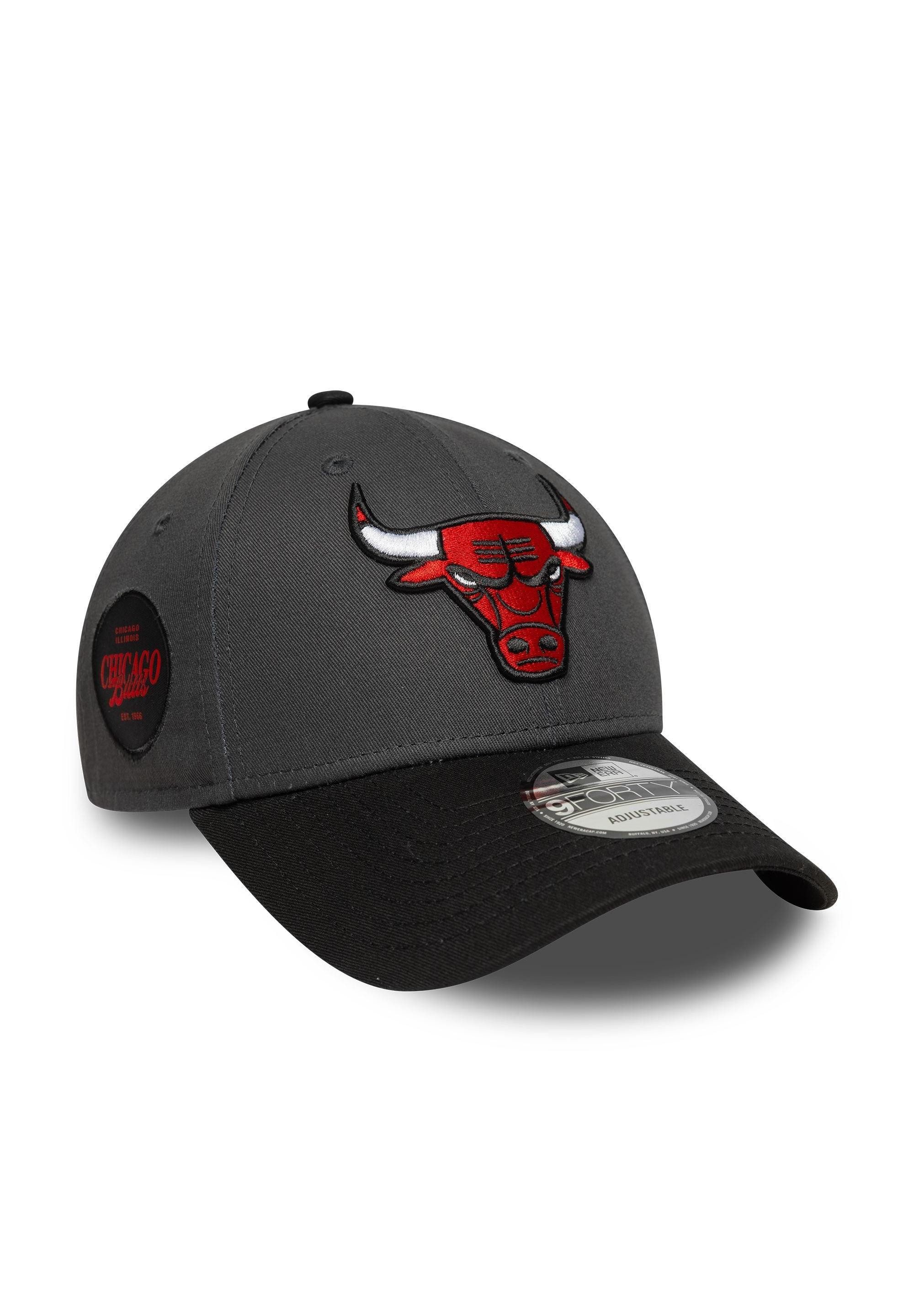 Baseball Cap Chicago Bulls NBA New Era Sidepatch 9Forty Cap Dunkelgrau