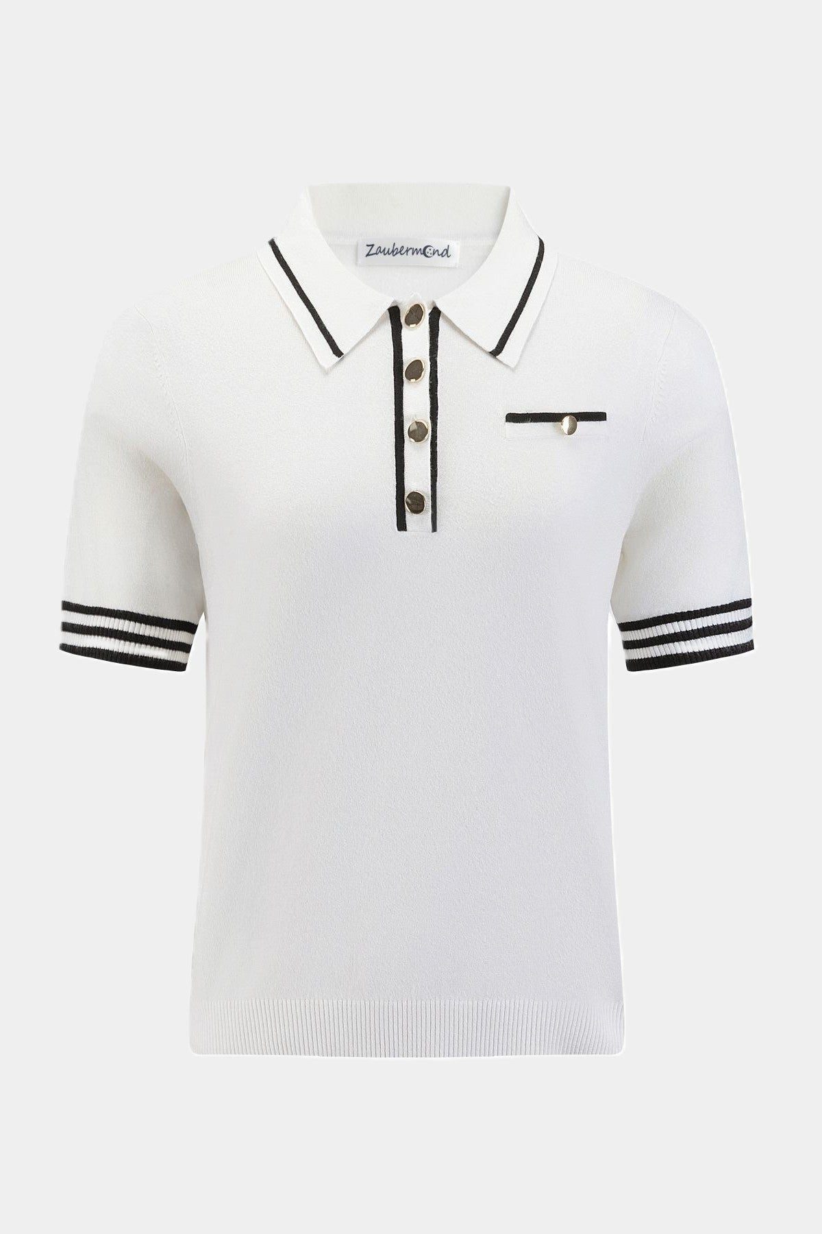 Zaubermond Вязаные свитера Strick-Poloshirt WHITE