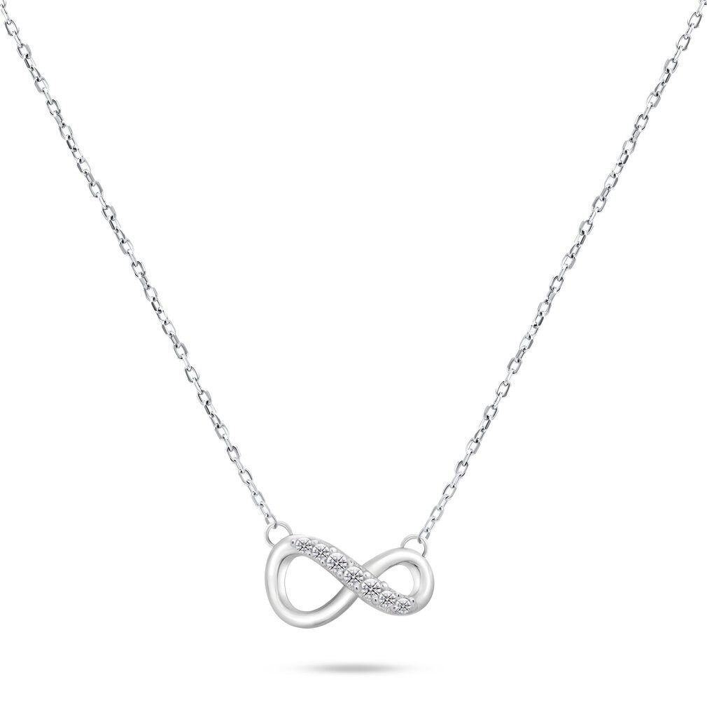 Kette mit Einhänger Mode Silber Unendlichkeit Halskette mit Zirkonen NCL76W