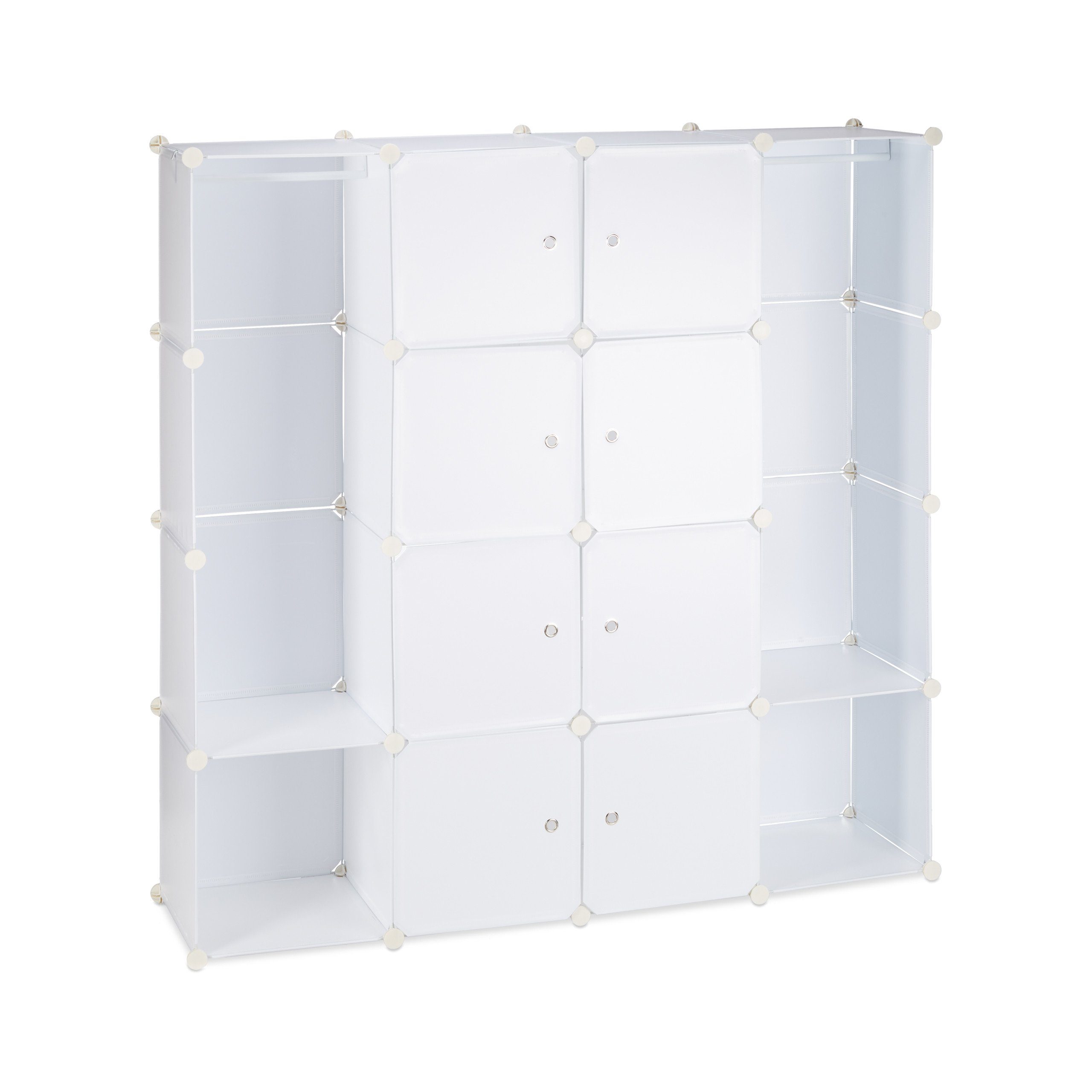Stecksystem Weiß Kleiderschrank relaxdays 12 Fächer Weiß weiß | Kleiderschrank