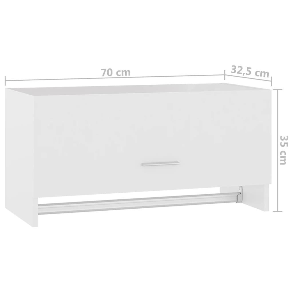 vidaXL Kleiderschrank Kleiderschrank Weiß (1-St) 70x32,5x35 Holzwerkstoff cm