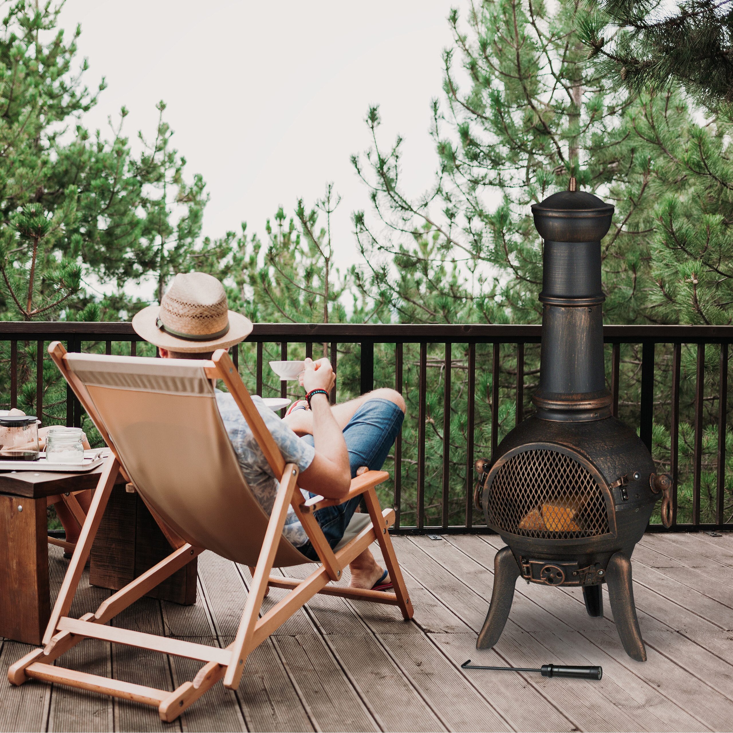 relaxdays fire pit, large patio heater