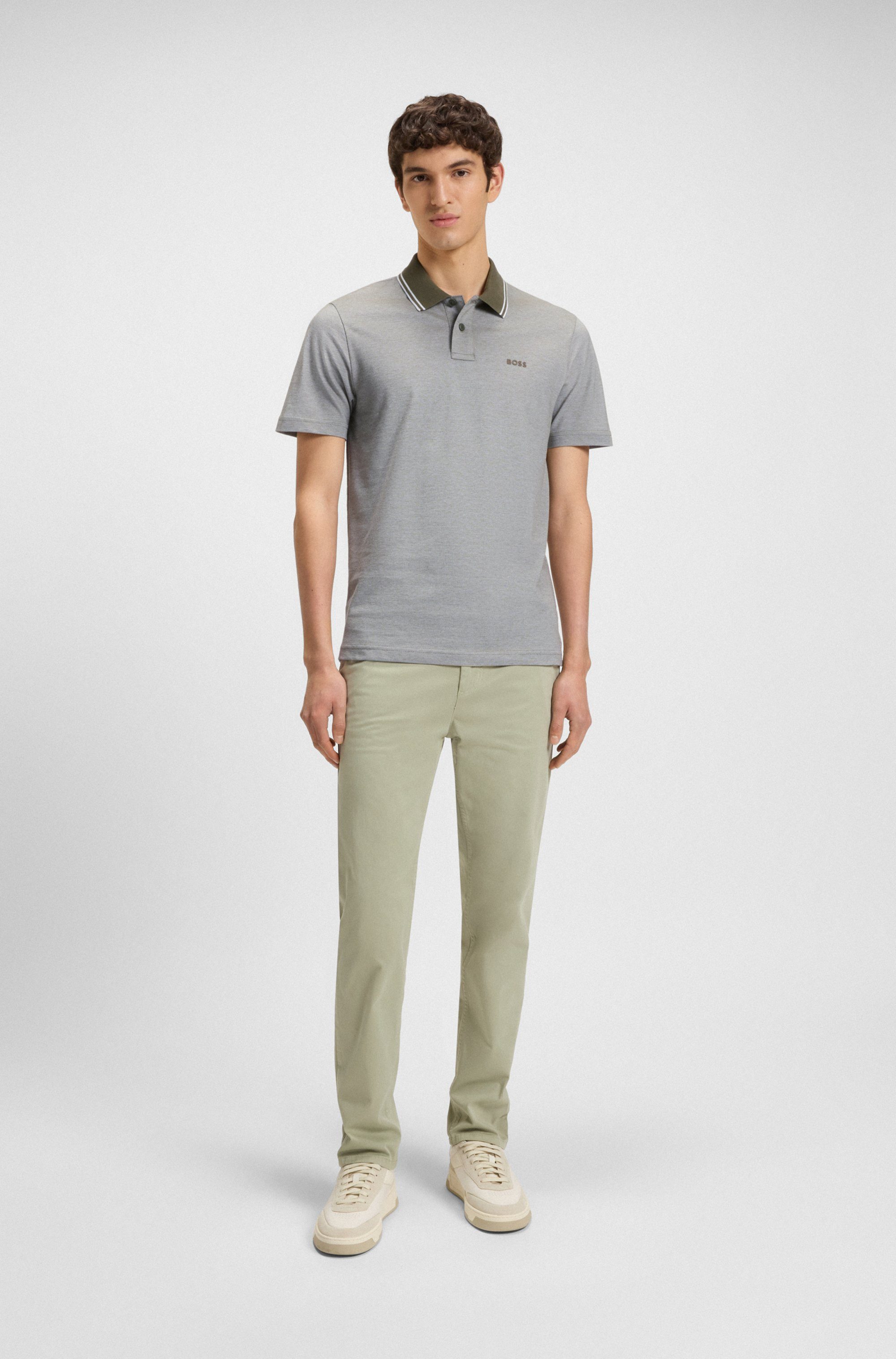 BOSS ORANGE Poloshirt PeoxfordNew mit Polokragen