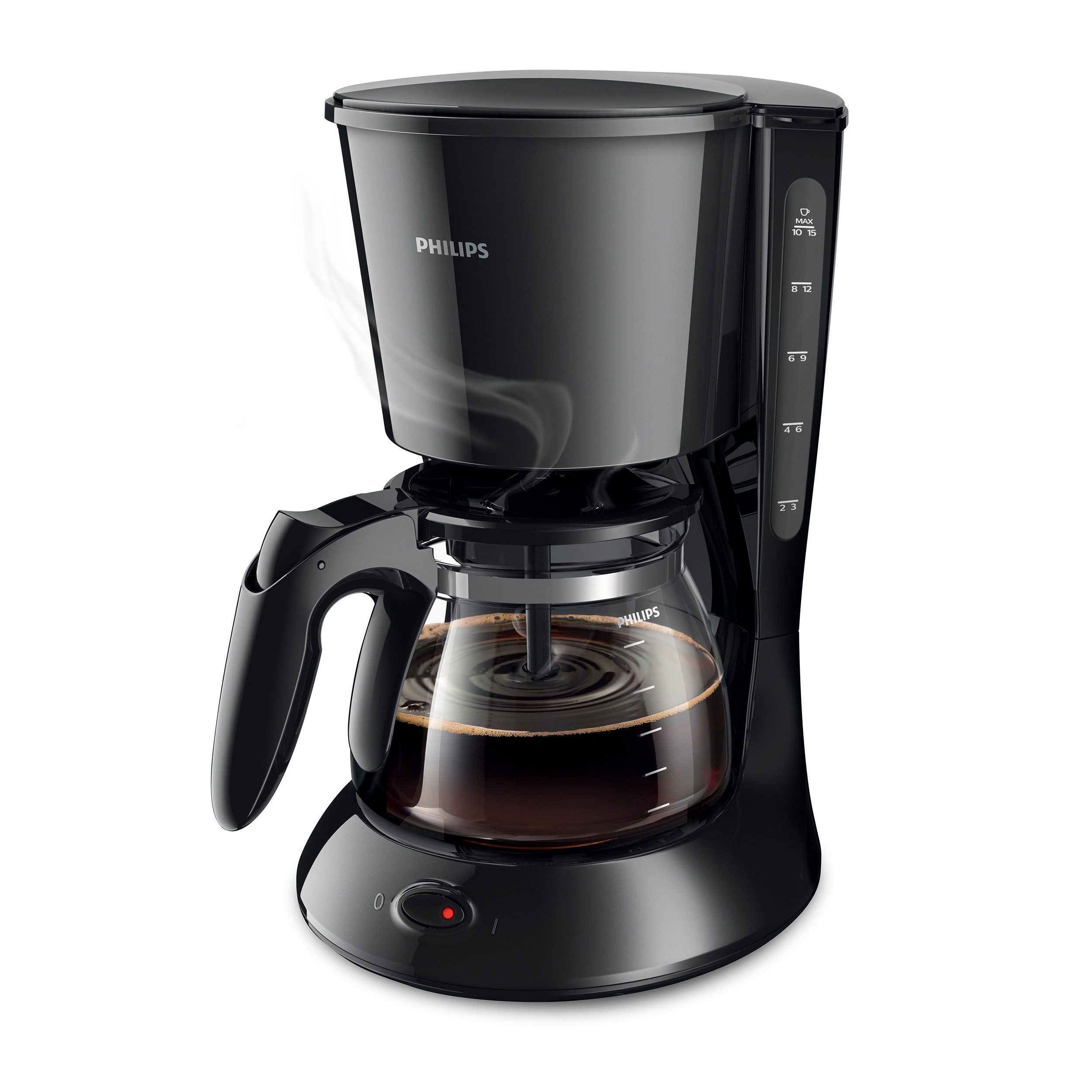 Philips Filterkaffeemaschine HD7461/20 Daily Collection, 1,2l Kaffeekanne, Papierfilter 1x4, Aroma-Twister, Tropfstopp, Abschaltautomatik, Schwarz