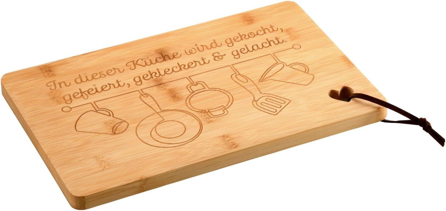 KESPER® Schneidebrett Schneid- und Servierbrett mit Herz, 31,5 x 20,5 x 1,5 cm, (1-St)