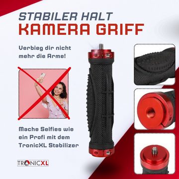 TronicXL Kamera Handgriff Grip Stabilisator mit 1/4" Gewinde für DSLR Kamera Kamera-Gimbal (Livestreaming, Foto, Video)