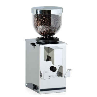 Isomac Kaffeemühle Macinino Professionale Inox, 100 W, Kegelmahlwerk mit 38mm Durchmesser Mahlscheiben, 300,00 g Bohnenbehälter, Siebträgerhalterung